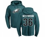 Philadelphia Eagles #36 Brian Westbrook Green Name & Number Logo Pullover Hoodie