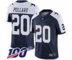 Dallas Cowboys #20 Tony Pollard Navy Blue Throwback Alternate Vapor Untouchable Limited Player 100th Season Football Jersey