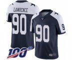 Dallas Cowboys #90 DeMarcus Lawrence Navy Blue Throwback Alternate Vapor Untouchable Limited Player 100th Season Football Jersey