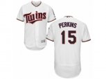 Minnesota Twins #15 Glen Perkins White Flexbase Authentic Collection MLB Jersey