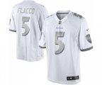 Baltimore Ravens #5 Joe Flacco Limited White Platinum Football Jersey