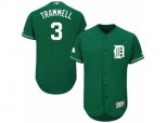 Detroit Tigers #3 Alan Trammell Green Celtic Flexbase Authentic Collection MLB Jersey