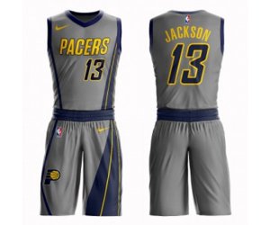 Indiana Pacers #13 Mark Jackson Swingman Gray Basketball Suit Jersey - City Edition