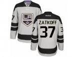 Los Angeles Kings #37 Jeff Zatkoff Authentic Gray Alternate NHL Jersey
