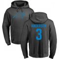 Carolina Panthers #3 Derek Anderson Ash One Color Pullover Hoodie