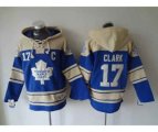 Toronto Maple Leafs #17Wendel Clark blue-cream [pullover hooded sweatshirt][patch C]