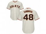 San Francisco Giants #48 Pablo Sandoval Replica Cream Home Cool Base MLB Jersey