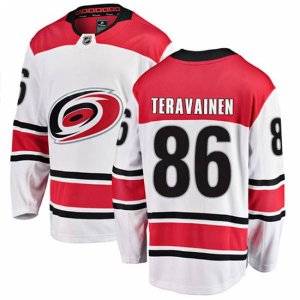 Carolina Hurricanes #86 Teuvo Teravainen Fanatics Branded White Away Breakaway NHL Jersey