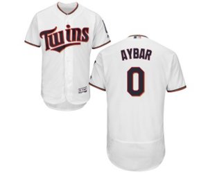 Minnesota Twins #0 Erick Aybar White Home Flex Base Authentic Collection Baseball Jersey