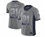 Dallas Cowboys #21 Ezekiel Elliott Limited Grey Rush Drift Fashion NFL Jersey