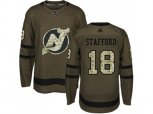 New Jersey Devils #18 Drew Stafford Green Salute to Service Stitched NHL Jersey