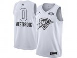 Oklahoma City Thunder #0 Russell Westbrook White NBA Jordan Swingman 2018 All-Star Game Jersey