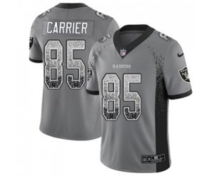 Oakland Raiders #85 Derek Carrier Limited Gray Rush Drift Fashion Football Jersey