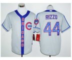 Chicago Cubs #44 Anthony Rizzo Grey Cooperstown Stitched Baseball Jersey