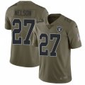 Oakland Raiders #27 Reggie Nelson Limited Olive 2017 Salute to Service NFL Jersey