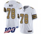 New Orleans Saints #78 Erik McCoy Limited White Rush Vapor Untouchable 100th Season Football Jersey