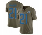 Detroit Lions #21 Tracy Walker Limited Olive 2017 Salute to Service Football Jersey