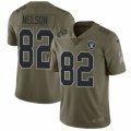 Oakland Raiders #82 Jordy Nelson Limited Olive 2017 Salute to Service NFL Jersey
