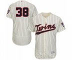 Minnesota Twins #38 Blake Parker Cream Alternate Flex Base Authentic Collection Baseball Jersey