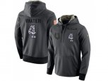 Indianapolis Colts #4 Adam Vinatieri Stitched Black Anthracite Salute to Service Player Performance Hoodie
