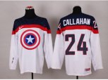 NHL Olympic Team USA #24 Ryan Callahan white Captain America Fashion Stitched Jerseys