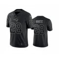 New England Patriots #28 James White Black Reflective Limited Stitched Football Jersey