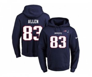New England Patriots #83 Dwayne Allen Navy Blue Name & Number Pullover NFL Hoodie