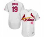 St. Louis Cardinals #19 Tommy Edman White Home Flex Base Authentic Collection Baseball Player Jersey