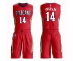 New Orleans Pelicans #14 Brandon Ingram Swingman Red Basketball Suit Jersey Statement Edition