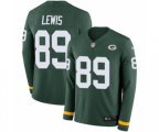 Green Bay Packers #89 Marcedes Lewis Limited Green Therma Long Sleeve NFL Jersey