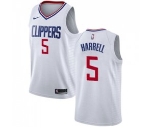 Los Angeles Clippers #5 Montrezl Harrell Authentic White Basketball Jersey - Association Edition