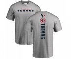 Houston Texans #83 Jordan Thomas Ash Backer T-Shirt