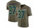 Seattle Seahawks #37 Shaun Alexander Limited Olive 2017 Salute to Service NFL Jersey