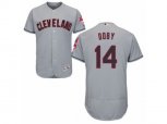 Cleveland Indians #14 Larry Doby Grey Flexbase Authentic Collection MLB Jersey