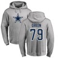 Dallas Cowboys #79 Chaz Green Ash Name & Number Logo Pullover Hoodie