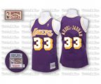 Los Angeles Lakers #33 Abdul-Jabbar Authentic Purple Throwback Basketball Jersey