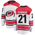 Carolina Hurricanes #21 Lee Stempniak Fanatics Branded White Away Breakaway NHL Jersey