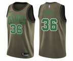 Boston Celtics #36 Shaquille O'Neal Swingman Green Salute to Service NBA Jersey