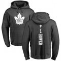 Toronto Maple Leafs #1 Johnny Bower Charcoal One Color Backer Pullover Hoodie