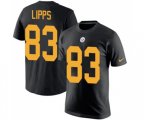Pittsburgh Steelers #83 Louis Lipps Black Rush Pride Name & Number T-Shirt