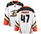 Anaheim Ducks #47 Hampus Lindholm Fanatics Branded White Away Breakaway Hockey Jersey