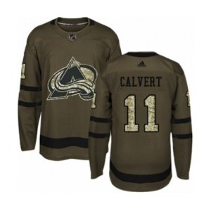 Colorado Avalanche #11 Matt Calvert Authentic Green Salute to Service NHL Jersey