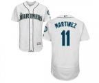 Seattle Mariners #11 Edgar Martinez White Flexbase Authentic Collection Baseball Jersey