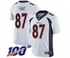Denver Broncos #87 Noah Fant White Vapor Untouchable Limited Player 100th Season Football Jersey
