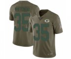 Green Bay Packers #35 Jermaine Whitehead Limited Olive 2017 Salute to Service Football Jersey