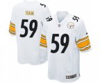 Pittsburgh Steelers #59 Jack Ham Game White Football Jersey