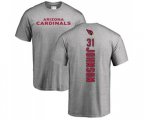 Arizona Cardinals #31 David Johnson Ash Backer T-Shirt
