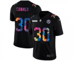 Pittsburgh Steelers #30 James Conner Multi-Color Black 2020 NFL Crucial Catch Vapor Untouchable Limited Jersey