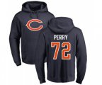 Chicago Bears #72 William Perry Navy Blue Name & Number Logo Pullover Hoodie
