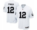 Oakland Raiders #12 Kenny Stabler Game White Football Jersey